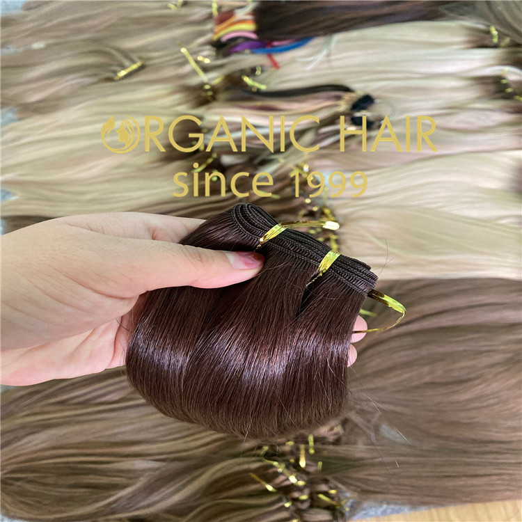 Wholesale hand tied weft with full cuticle intact balayage color C109